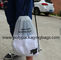 0.07mm White Frosted CPE Drawstring Back Pack For Fitness Convenient Storage Bag For Swimming, Fitness, Yoga, Outing