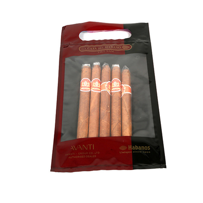 विंडो हैंडल होल के साथ रीसेबल प्लास्टिक सिगार ह्यूमिडिफायर पाउच