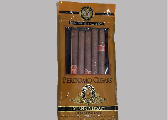 कस्टम फ्लिप कवर तंबाकू सिगार जिपलॉक बैग, जिप के साथ सिगार पैकिंग बैग