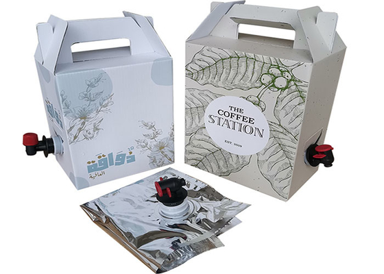बॉक्स में वाइन/जूस/पेयजल एसेप्टिक बैग, विटॉप टैप के साथ बीआईबी बैग