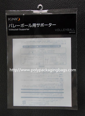 कस्टम प्लास्टिक हुक बैग / Antistatic प्लास्टिक बैग अंडरवियर, कपड़े के लिए पिछलग्गू के साथ