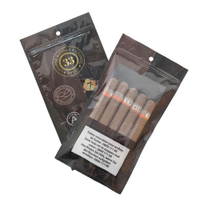 Custom Logo Cigar Humidified Bag with Built-in Moisture Pack Humidity Tobacco Cigar Bags Ziplock