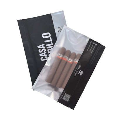Custom Printed Plastic Cigar Zip Lock Packaging Bag With Zipper Tobacco Cigar Mylar Bag