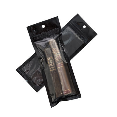 कस्टम मायलर ज़िप लॉक रीसीलेबल सिगार बैग प्लास्टिक हैंड रोलिंग धूम्रपान एक्सेसरीज़ पैकेजिंग पाउच मॉइस्चराइजिंग भोजन के लिए