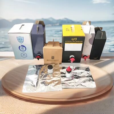 स्पॉट के साथ टेक्सचर्ड सरफेस बैग इन बॉक्स प्लास्टिक कंटेनर, फूड ग्रेड लिक्विड पैकेजिंग अनुप्रयोगों के लिए उपयुक्त