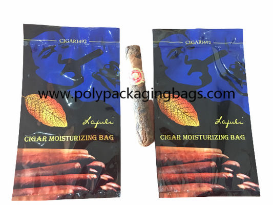 क्लासिक सिगार मॉइस्चराइजिंग जिपर कंपाउंड प्लास्टिक बैग सिगार Humidor बैग शीर्ष ज़िप लॉक के साथ