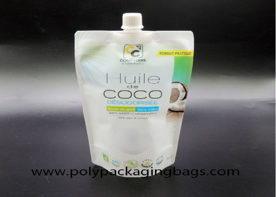 16oz 500ml नारियल का दूध पैकेजिंग सेल्फ सक्शन नोजल बैग स्टैंड अप बैग टोंटी के साथ