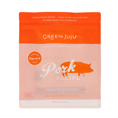 कस्टम पालतू भोजन बैग खड़े ज़िपर बैग पुनः बंद करने योग्य बैरियर बैग फ्लैट तल पालतू भोजन बैग