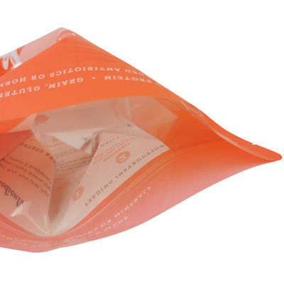 कस्टम पालतू भोजन बैग खड़े ज़िपर बैग पुनः बंद करने योग्य बैरियर बैग फ्लैट तल पालतू भोजन बैग