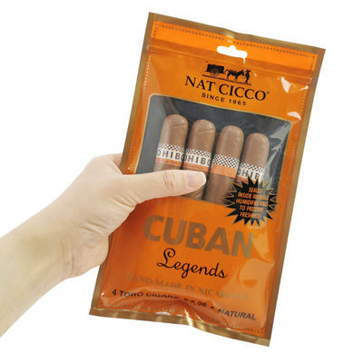 कस्टम मुद्रण यात्रा सिगार Humidor बैग 4-6 सिगार सिगार पैकेजिंग बैग के साथ आर्द्र प्लास्टिक बैग