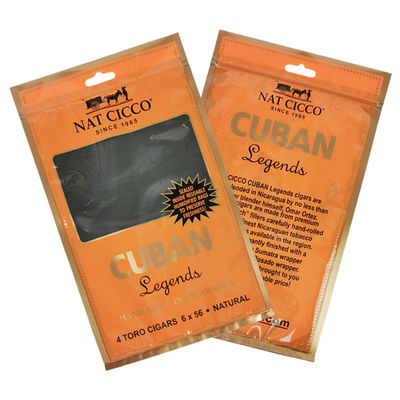 कस्टम मुद्रण यात्रा सिगार Humidor बैग 4-6 सिगार सिगार पैकेजिंग बैग के साथ आर्द्र प्लास्टिक बैग