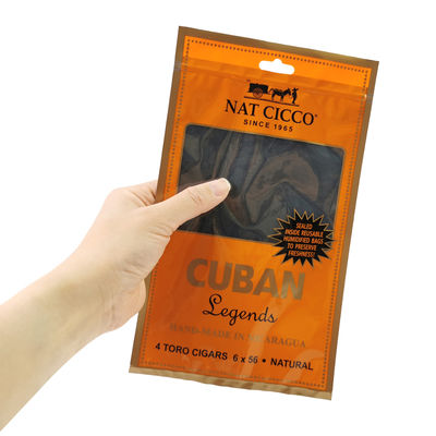 कस्टम मुद्रण यात्रा सिगार Humidor बैग 4-6 सिगार सिगार पैकेजिंग बैग के साथ आर्द्र प्लास्टिक बैग