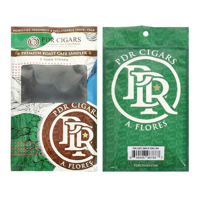 स्पष्ट विंडो के साथ कस्टम रीसेलेबल फॉयल ज़िप लॉक थ्री साइड सील नेचुरल लीफ सिगार रैप्स मॉइस्चराइजिंग प्लास्टिक पैकेजिंग बैग