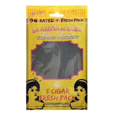 कस्टम प्रिंट ज़िप लॉक सिगार पैकेजिंग बैग सिगार ह्यूमिडिफाइड प्लास्टिक पाउच हाइड्रेटिंग लेयर के साथ ﻿