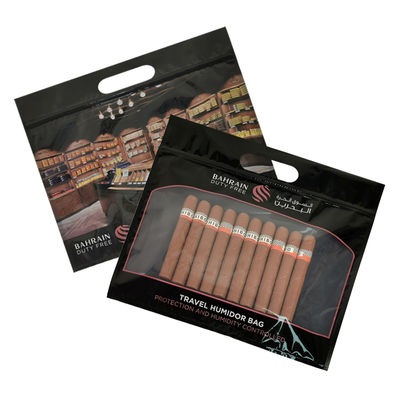 अनुकूलन मुद्रण आर्द्रता सिगार बैग ज़िपर सिगार Humidor पैकेजिंग यात्रा आर्द्रता Humidifier बैग