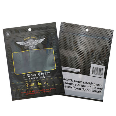 तम्बाकू के पत्ते सिगार रैप के लिए कस्टम डिज़ाइन किए गए नमी-प्रूफ फ्लैट बैग मुद्रित हीट सीलबल एल्यूमीनियम पन्नी मायलर 3 साइड सील