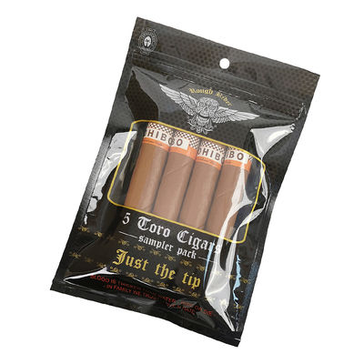 तम्बाकू के पत्ते सिगार रैप के लिए कस्टम डिज़ाइन किए गए नमी-प्रूफ फ्लैट बैग मुद्रित हीट सीलबल एल्यूमीनियम पन्नी मायलर 3 साइड सील