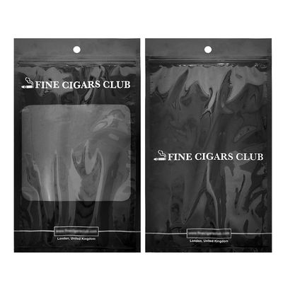 स्वयं विकसित प्लास्टिक पैकेजिंग बैग - सिगार बैग / ज़िपर और खिड़कियों के साथ नमी सिगार बैग