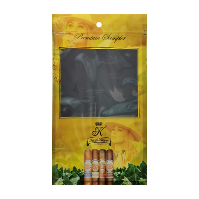 कस्टम मुद्रण Humidor पैकेज प्लास्टिक तीन पक्षीय सील Ziplock सिगार बैग सिगरेट पैकेजिंग पाउच सिगार humidor humidifier