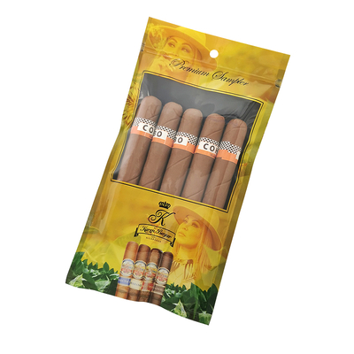 कस्टम मुद्रण Humidor पैकेज प्लास्टिक तीन पक्षीय सील Ziplock सिगार बैग सिगरेट पैकेजिंग पाउच सिगार humidor humidifier