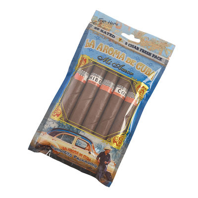 कस्टम लक्जरी लेदर सिगार ट्रैवल केस जिसमें ह्यूमिडिफायर पोर्टेबल सिडर लाइन वाला ह्यूमिडोर बैग, नमी नियंत्रण ज़िपलॉक पाउच