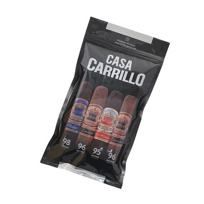 कस्टम लक्जरी लेदर सिगार ट्रैवल केस जिसमें ह्यूमिडिफायर पोर्टेबल सिडर लाइन वाला ह्यूमिडोर बैग, नमी नियंत्रण ज़िपलॉक पाउच