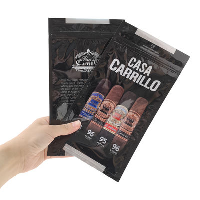 कस्टम लक्जरी लेदर सिगार ट्रैवल केस जिसमें ह्यूमिडिफायर पोर्टेबल सिडर लाइन वाला ह्यूमिडोर बैग, नमी नियंत्रण ज़िपलॉक पाउच