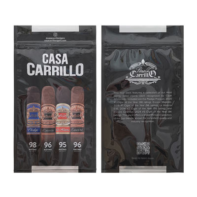 कस्टम लक्जरी लेदर सिगार ट्रैवल केस जिसमें ह्यूमिडिफायर पोर्टेबल सिडर लाइन वाला ह्यूमिडोर बैग, नमी नियंत्रण ज़िपलॉक पाउच