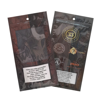Custom Logo Cigar Humidified Bag with Built-in Moisture Pack Humidity Tobacco Cigar Bags Ziplock