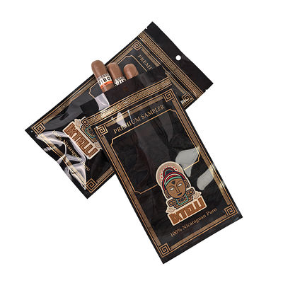 कस्टम मायलर तंबाकू बैग गंध प्रूफ सिगार पाउच ज़िपलॉक लीफ पैकेजिंग ह्यूमिडोर हीट सील प्लास्टिक फॉयल पोर्टेबल सिगार ह्यूमिडोर