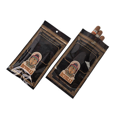 कस्टम मायलर तंबाकू बैग गंध प्रूफ सिगार पाउच ज़िपलॉक लीफ पैकेजिंग ह्यूमिडोर हीट सील प्लास्टिक फॉयल पोर्टेबल सिगार ह्यूमिडोर