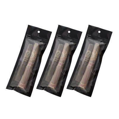 कस्टम मायलर ज़िप लॉक रीसीलेबल सिगार बैग प्लास्टिक हैंड रोलिंग धूम्रपान एक्सेसरीज़ पैकेजिंग पाउच मॉइस्चराइजिंग भोजन के लिए