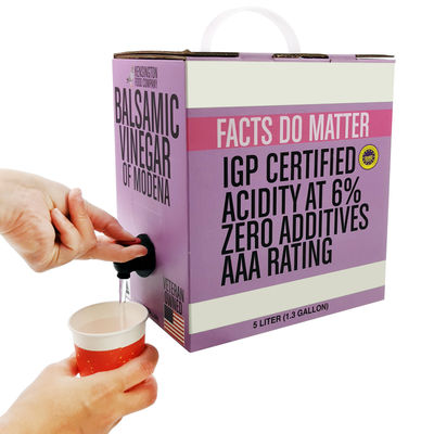 कस्टम एल्यूमिनियम ट्रांसपेरेंट बिब बैग 5L जूस पैकेजिंग ड्रिंक पाउच वाइन बैग इन बॉक्स