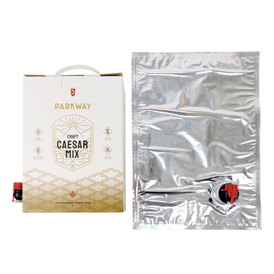 कस्टम 1L 1.5L 2L 3L 5L 96OZ BIB बैग डिस्पोजेबल बैग बॉक्स में चाय रस कॉफी के लिए जाने के लिए कागज बॉक्स डिस्पेंसर के साथ पैकेज