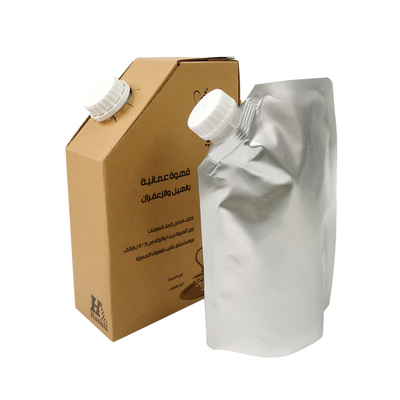 1L/2L/3L/5L ड्रिंक बैग डिस्पोजेबल हैंडल बॉक्स में कॉफी बीब बैग वाइन के साथ वाल्व कॉफी बॉक्स डिस्पेंसर