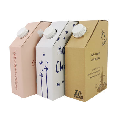 बॉक्स में प्लास्टिक BIB बैग 1L गर्म कॉफी बॉक्स तरल पैकेजिंग