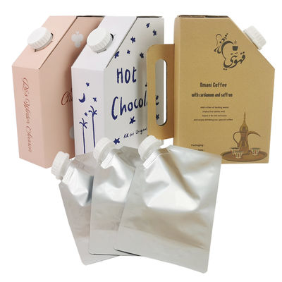 बॉक्स में प्लास्टिक BIB बैग 1L गर्म कॉफी बॉक्स तरल पैकेजिंग
