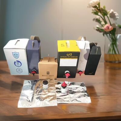 स्पॉट के साथ टेक्सचर्ड सरफेस बैग इन बॉक्स प्लास्टिक कंटेनर, फूड ग्रेड लिक्विड पैकेजिंग अनुप्रयोगों के लिए उपयुक्त