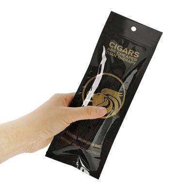 Food-grade TPU And PE cigar packaging bag volume 5 cigars moisture proof resealable pouch perfect for cigar storage needs