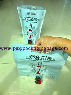 रस तरल पैकेजिंग पीई 1.5L टोंटी / पानी की कल के साथ थैली खड़े हो जाओ