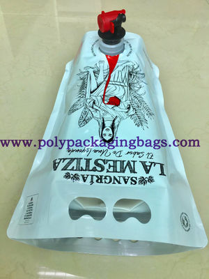 रस तरल पैकेजिंग पीई 1.5L टोंटी / पानी की कल के साथ थैली खड़े हो जाओ