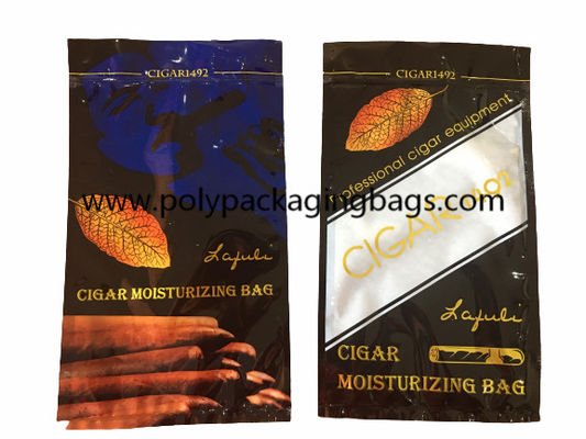 क्लासिक सिगार मॉइस्चराइजिंग जिपर कंपाउंड प्लास्टिक बैग सिगार Humidor बैग शीर्ष ज़िप लॉक के साथ