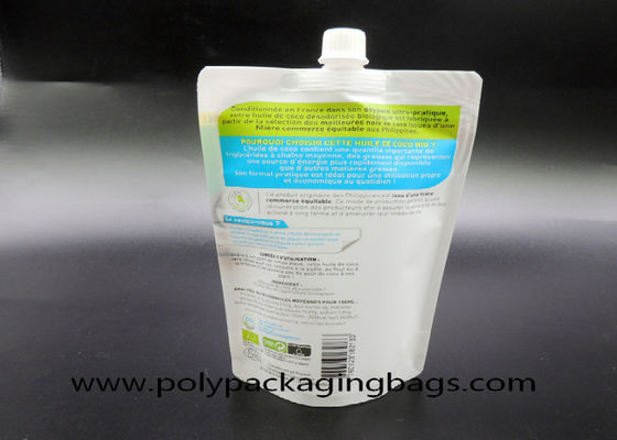16oz 500ml नारियल का दूध पैकेजिंग सेल्फ सक्शन नोजल बैग स्टैंड अप बैग टोंटी के साथ