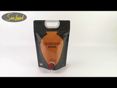 अनुकूलित जूस/वाइन पैकेजिंग स्टैंड अप स्पॉट बैग विटोप नल डबल बॉटम के साथ