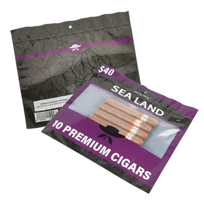 फैक्टरी प्रत्यक्ष पैकेजिंग मुद्रण 3 साइड सीलिंग बैग खाद्य पैकेजिंग Mylar बैग तंबाकू बैग सिगार बैग ज़िपर के साथ कस्टम