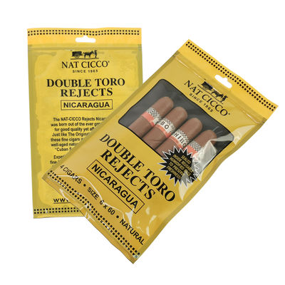 कस्टम तंबाकू पैकेजिंग ह्यूमिडिफायर प्लास्टिक बैग ह्यूमिडिफायर सिगार बैग जिसमें हाइग्रोमीटर और डिवाइडर है