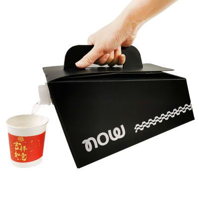 कस्टम लोगो प्रिंट 1L 2L 3L 5L 10L डिस्पोजेबल कॉफी ड्रिंक वाइन BIB बैग बॉक्स में डिस्पेंसर कॉफी टू गो ले जाने के लिए एसेप्टिक बैग बॉक्स में