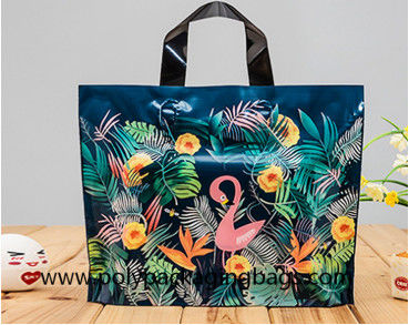 खरीदारी के लिए 0.12 मिमी बायोडिग्रेडेबल हैंडल प्लास्टिक बैग